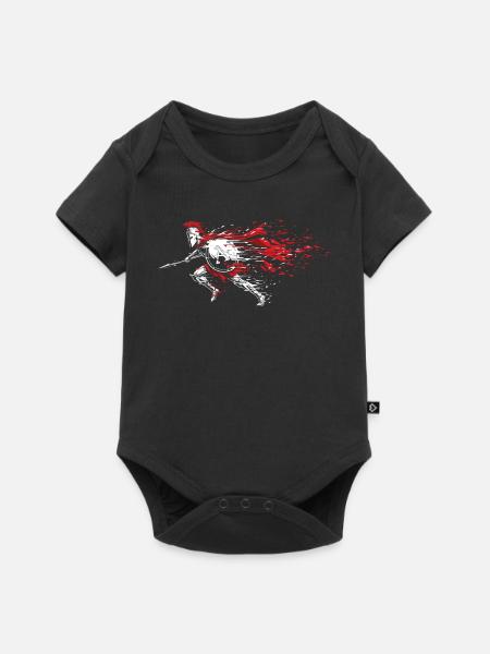 Spartan Speed Shards Maskottchen Spartan Dash - Baby Premium Kurzarmbody - Schwarz