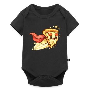 Héros pizza avec cape - Body à manches courtes Premium Bébé - noir - Devant