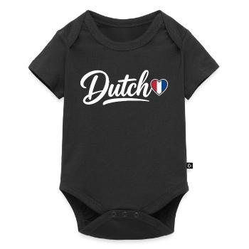 Dutch Script with Flag Heart Fan Patriotic - Baby Premium short-sleeve bodysuit - black - Front