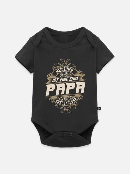 Mediziner Papa - Baby Premium Kurzarmbody - Schwarz
