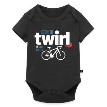 Professional Bicycle Acrobatics Elite Twirl  - Baby Premium short-sleeve bodysuit - black - Front
