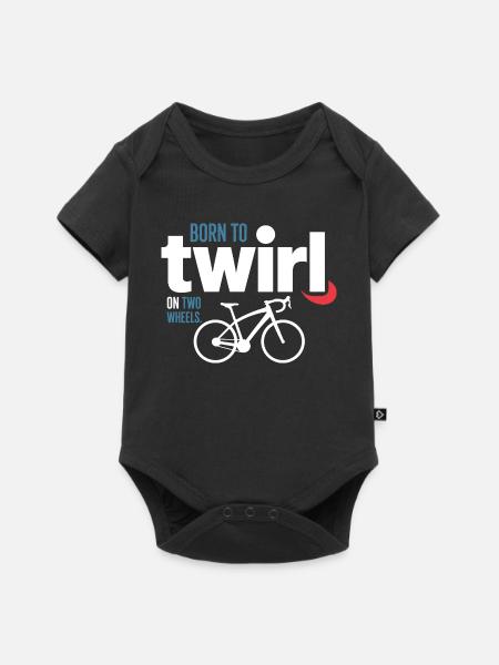 Professionelle Fahrradakrobatik Elite Drehung - Baby Premium Kurzarmbody - Schwarz