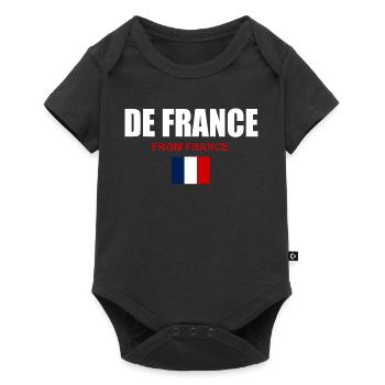 Illustration fièrement de France - Body à manches courtes Premium Bébé - noir - Devant