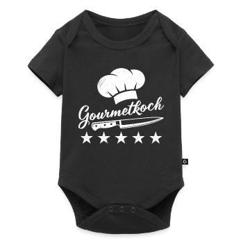 Chef GOURMET CHEF Vêtements de cuisine drôles - Body à manches courtes Premium Bébé - noir - Devant