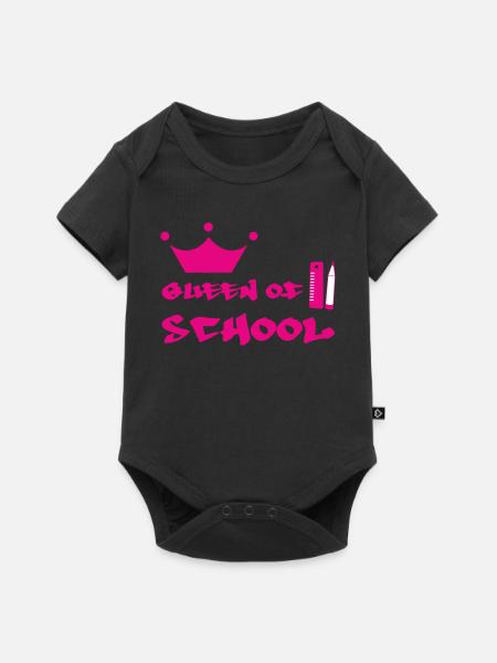 Queen of the Schoolyard: Girly Design Crowned - Baby Premium short-sleeve bodysuit - black