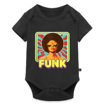 Funk Afro Soul des années 70 Rétro Vintage Groovy Style - Body à manches courtes Premium Bébé - noir - Devant