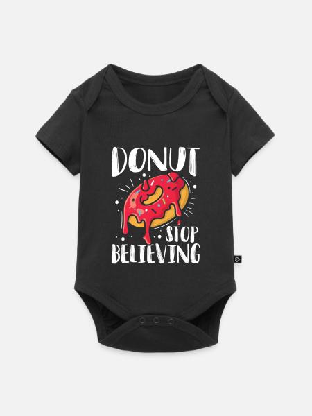 Donut Fastfood - Baby Premium Kurzarmbody - Schwarz