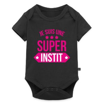 Je Suis Une Super Instit : La Pro du Primaire ! - Body à manches courtes Premium Bébé - noir - Devant