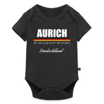 Aurich - Baby Premium Kurzarmbody - Schwarz - Vorne