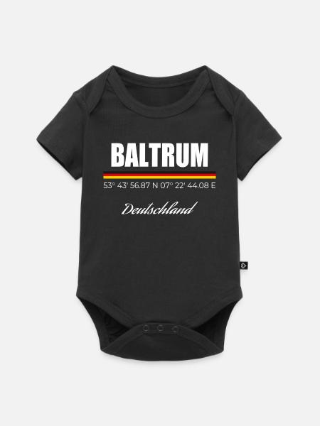 Baltrum - Baby Premium Kurzarmbody - Schwarz