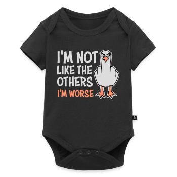 Middle Finger Seagull In Not Like The Others I'm Worse - Baby Premium short-sleeve bodysuit - black - Front