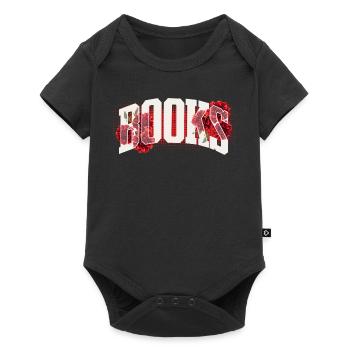 Fleurs rouge sang faute de frappe - Body à manches courtes Premium Bébé - noir - Devant