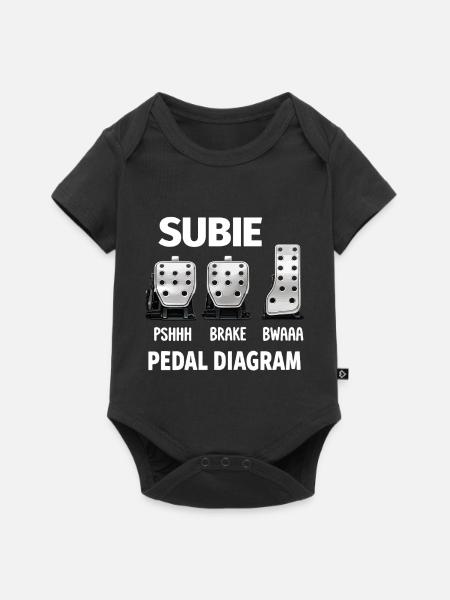 Subie Pedaldiagramm - Baby Premium Kurzarmbody - Schwarz