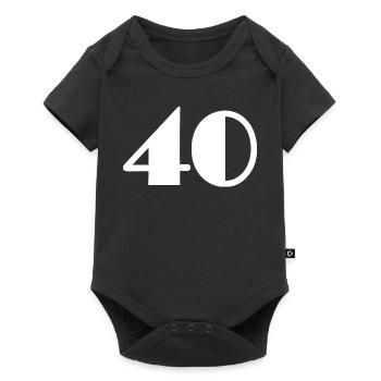40. 40 YEARS. 40th ANNIVERSARY. 40 YEARS ANNIVERSARY. - Baby Premium short-sleeve bodysuit - black - Front