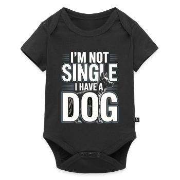 I'm Not Single – I Have a Dog - Baby Premium Kurzarmbody - Schwarz - Vorne