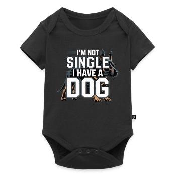 I'm Not Single – I Have a Dog - Baby Premium Kurzarmbody - Schwarz - Vorne