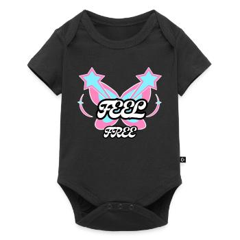 Feel Free Butterfly Emblem - Baby Premium short-sleeve bodysuit - black - Front