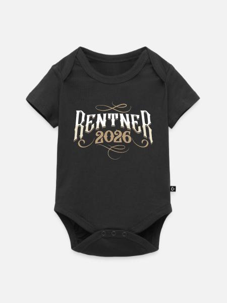 Rentner 2026 - Baby Premium Kurzarmbody - Schwarz