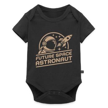 Future astronaute spatial : aventure rétro spatiale - Body à manches courtes Premium Bébé - noir - Devant
