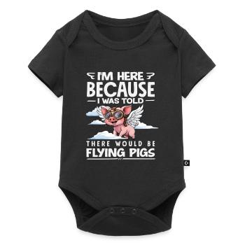 On m’a dit qu’il y avait des cochons volants - Body à manches courtes Premium Bébé - noir - Devant