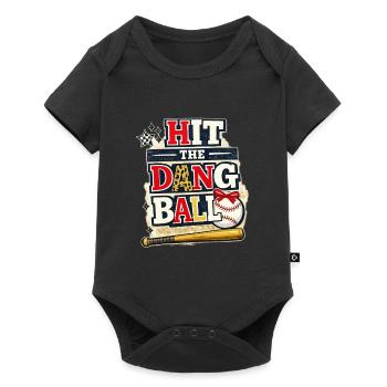 Hit the Dang Ball Baseball Shirt – Funny Tee - Baby Premium short-sleeve bodysuit - black - Front