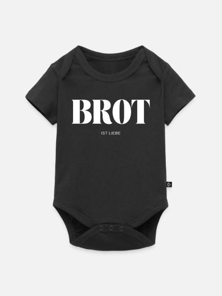 Brot ist Liebe - Baby Premium Kurzarmbody - Schwarz