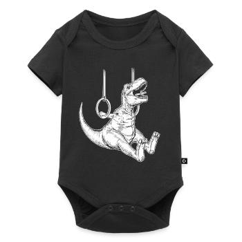 Gymnasts Dinosaurs Gymnastics Ring Gymnastics Gymnastics - Baby Premium short-sleeve bodysuit - black - Front