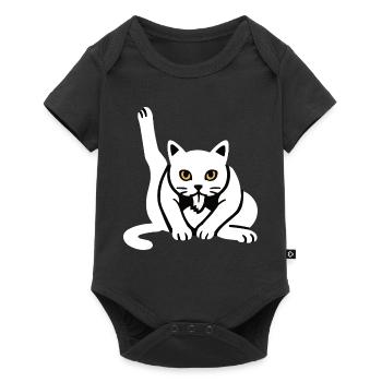 Funny Cat Cats Cat Lover Kitten - Baby Premium short-sleeve bodysuit - black - Front
