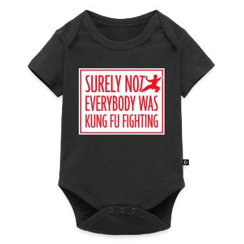 Surely Not Everybody Was Kung Fu Fighting Lustig - Baby Premium short-sleeve bodysuit - black - Front