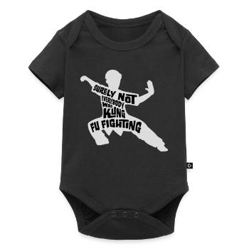 Surely Not Everybody Was Kung Fu Fighting Lustig - Baby Premium short-sleeve bodysuit - black - Front