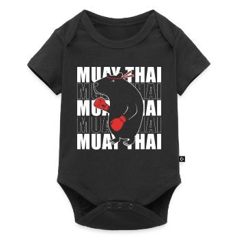 Thai boxing kickboxer kickboxing Muay thai - Baby Premium short-sleeve bodysuit - black - Front