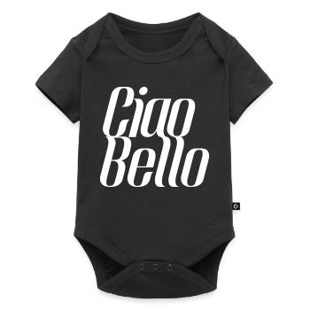 Ciao Bello Italien Spruch – Minimal Typo Design - Baby Premium Kurzarmbody - Schwarz - Vorne