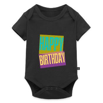 Bon anniversaire - Body à manches courtes Premium Bébé - noir - Devant