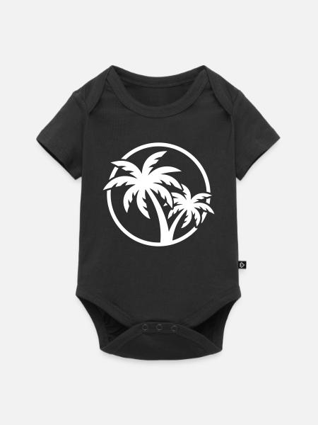 Palmen Symbol - Baby Premium Kurzarmbody - Schwarz