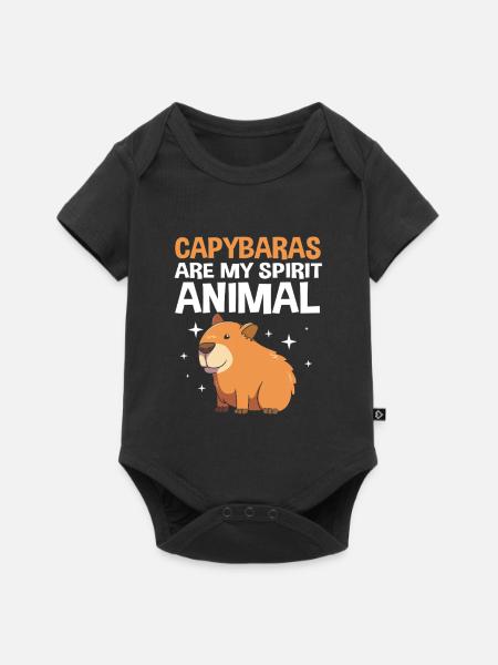 Capybara Capibara - Baby Premium Kurzarmbody - Schwarz