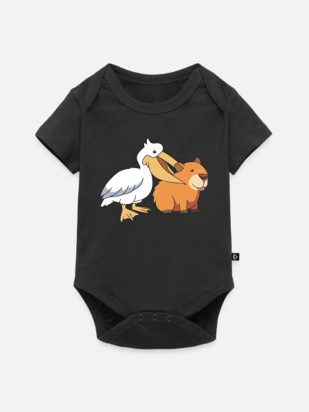 Capybara Capibara - Baby Premium Kurzarmbody - Schwarz