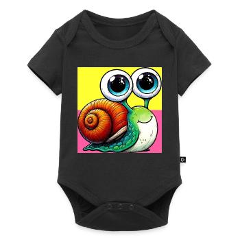 Snail - Baby Premium short-sleeve bodysuit - black - Front