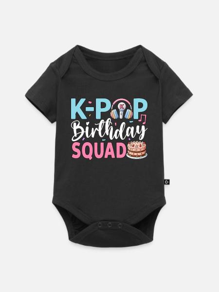K-Pop Birthday Squad - Baby Premium Kurzarmbody - Schwarz