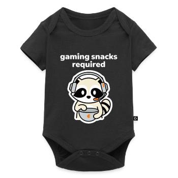 Snacks de jeu nécessitant un joueur de ratons laveurs - Body à manches courtes Premium Bébé - noir - Devant