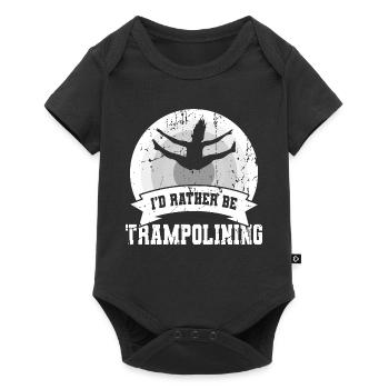 I'd rather jump on the trampoline - Baby Premium short-sleeve bodysuit - black - Front