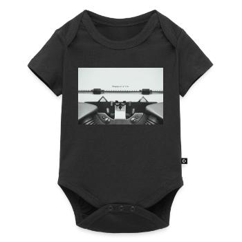 One Page At A Time Typewriter Design - Baby Premium short-sleeve bodysuit - black - Front