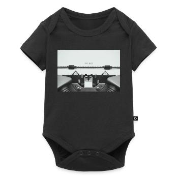 Conception d’affiche d’une première machine à écrire - Body à manches courtes Premium Bébé - noir - Devant