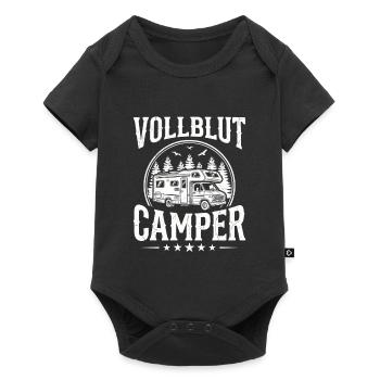 Camper Shirt for Real Camping Fans - Baby Premium short-sleeve bodysuit - black - Front