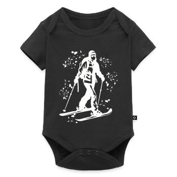 Alpine skier Winter sports Ski touring - Baby Premium short-sleeve bodysuit - black - Front