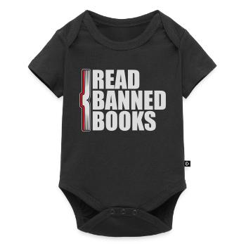 Lire des livres interdits Verbotene Bücher Lesen Freiheit - Body à manches courtes Premium Bébé - noir - Devant
