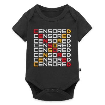 Déclaration drôle censurée Logo de la liberté - Body à manches courtes Premium Bébé - noir - Devant