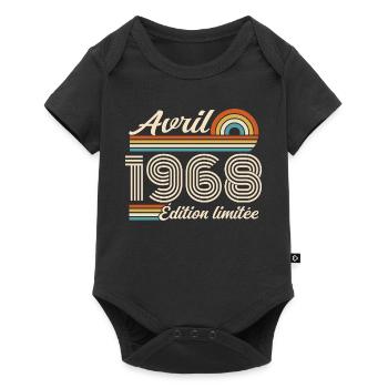  Avril 1968 anniversaire rétro 1968 April 1968 - Body à manches courtes Premium Bébé - noir - Devant
