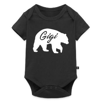 Gigi Bear Cute Grandma Gift Shirt - Baby Premium short-sleeve bodysuit - black - Front