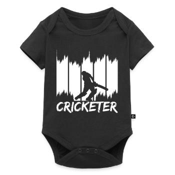 Joueur de cricket drôle - Body à manches courtes Premium Bébé - noir - Devant