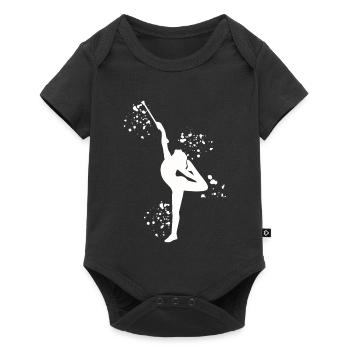 Gymnaste avec baguette gymnastique rythmique - Body à manches courtes Premium Bébé - noir - Devant